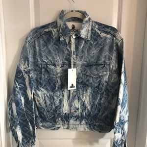 NWT JORDACHE CROPPED FADED DENIM JACKET